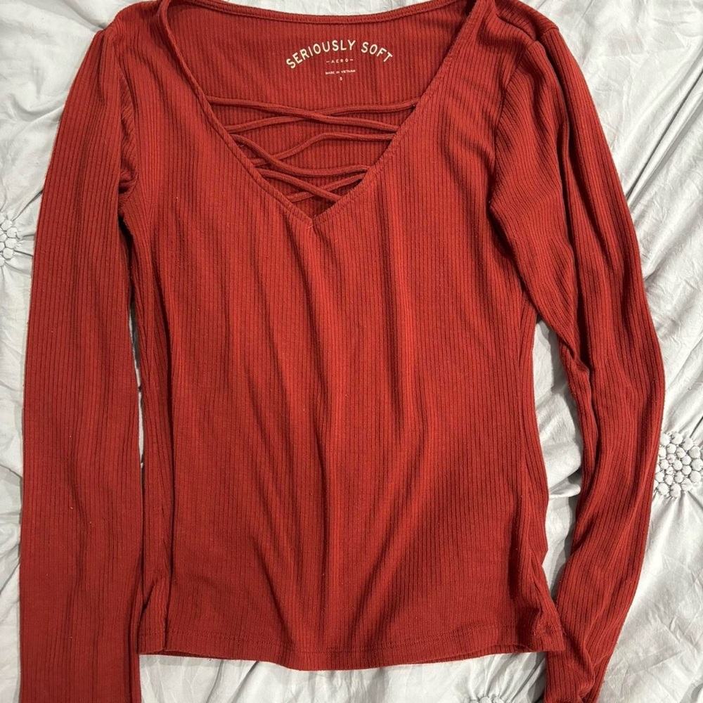 Y2K Burnt Orange Longsleeve